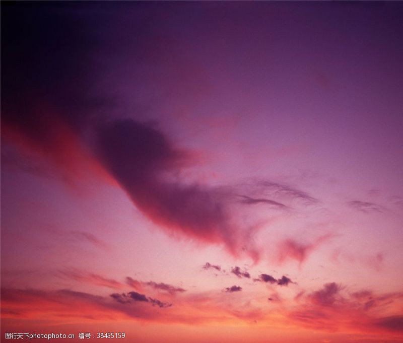 夕阳红天空暖色天空