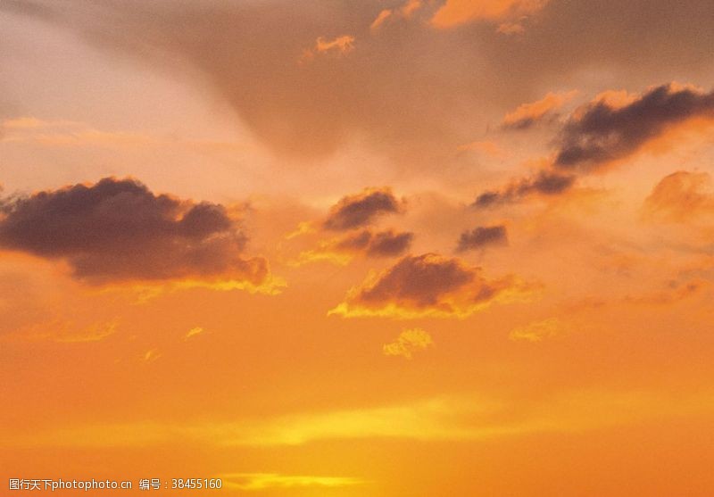 夕阳红天空暖色天空