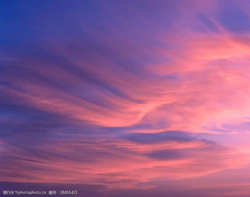 夕阳红天空暖色天空