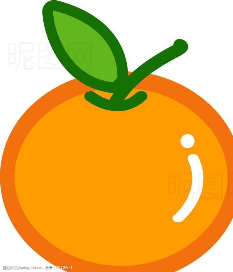 卡通菠萝矢量图脐橙