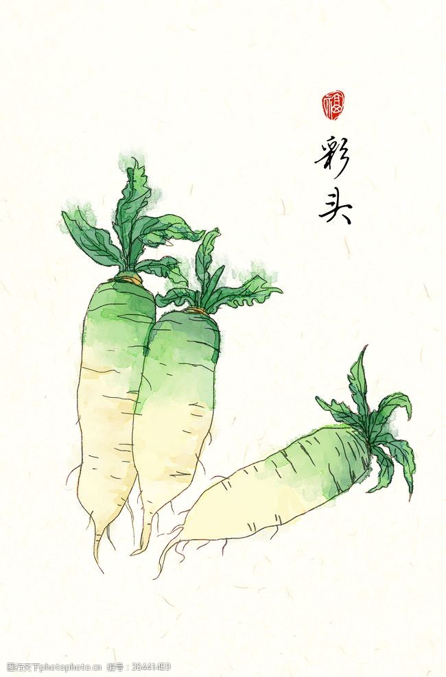 手绘蔬菜装饰画
