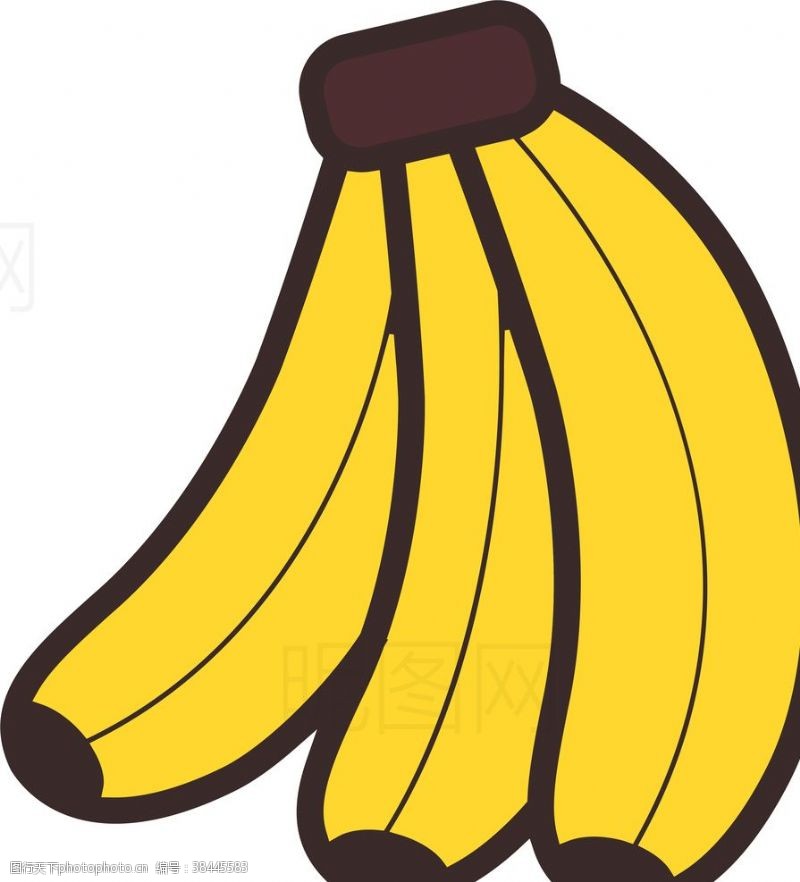 卡通菠萝矢量图香蕉