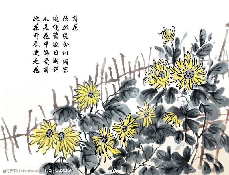 油画教堂中国风花卉