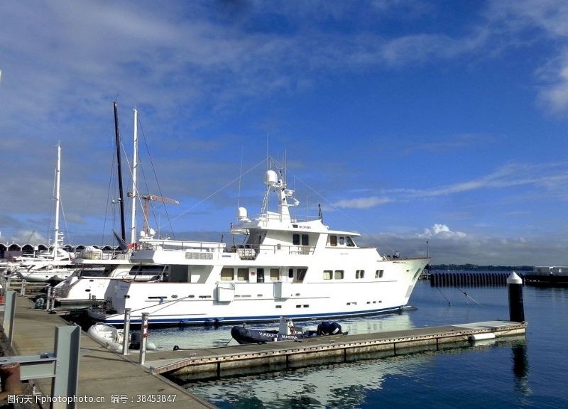 新西兰海滨风光奥克兰码头风景
