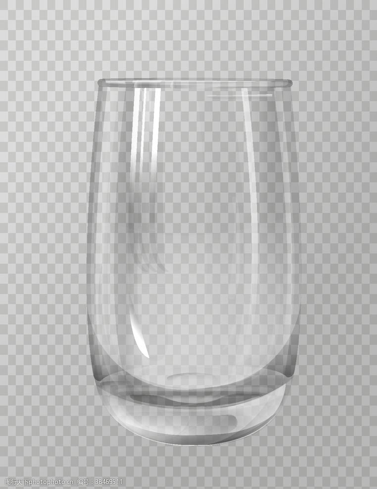 纯清华素玻璃杯