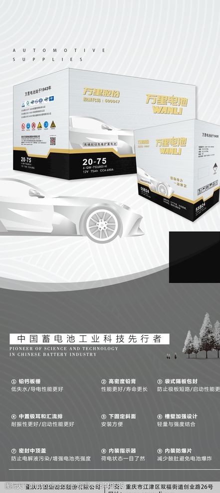 电动车电池产品海报
