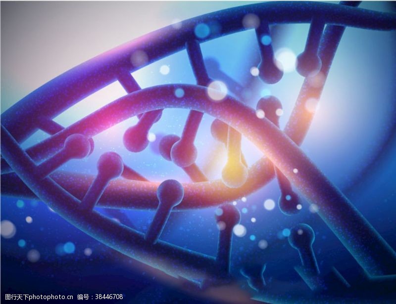 科技海报背景DNA基因链