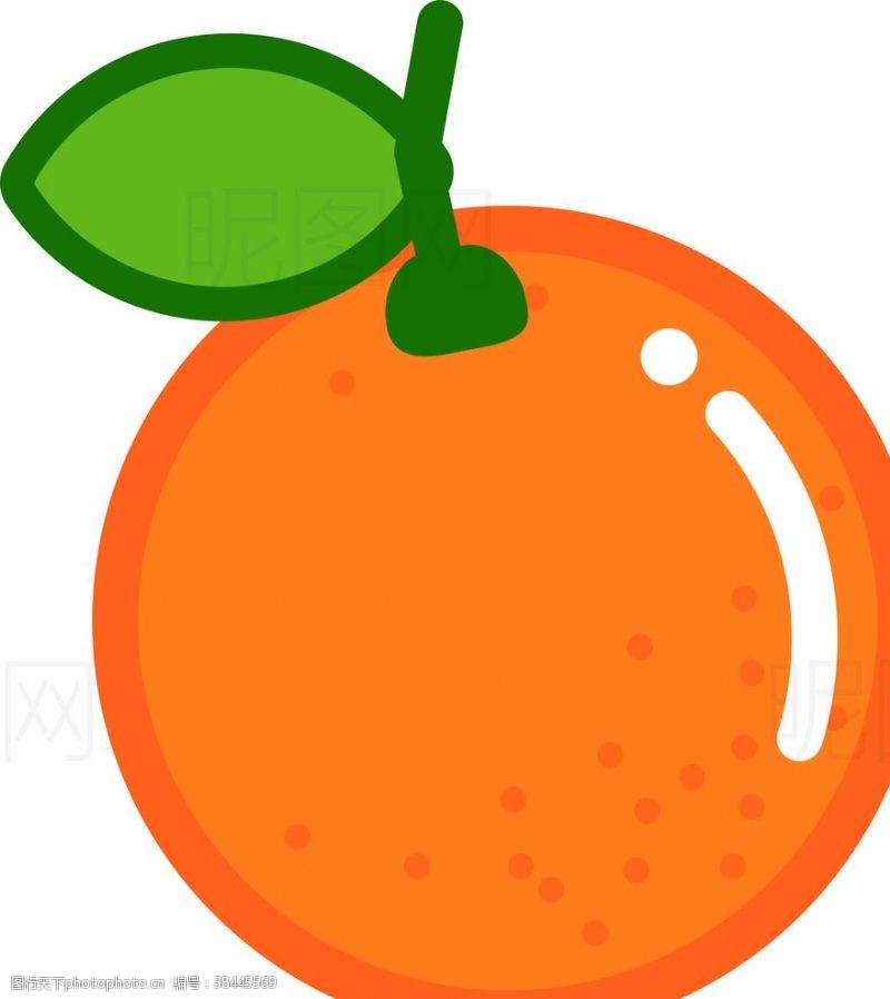 卡通菠萝矢量图橘子