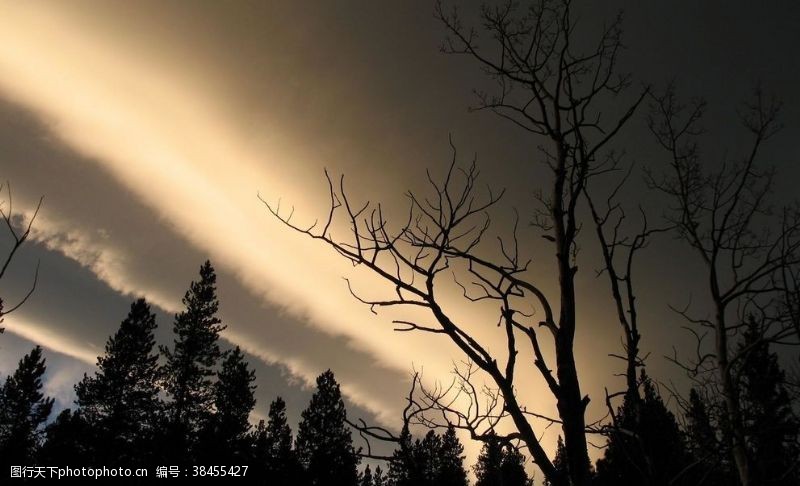 夕阳红天空暖色天空