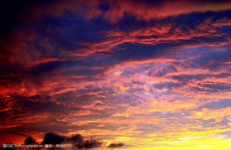 夕阳红天空五彩天空