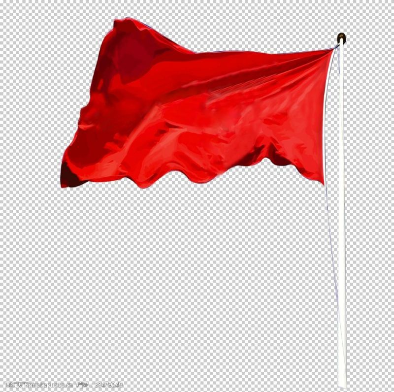 红旗旗帜飘扬飞舞红色海报素材