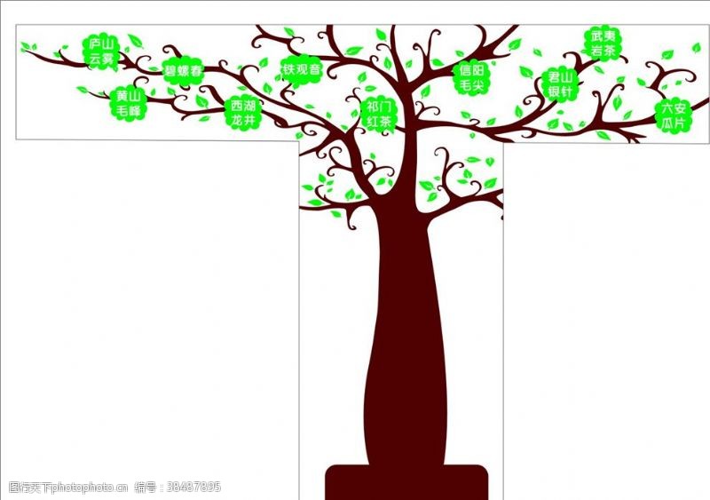 发展历程矢量素材十大名茶树