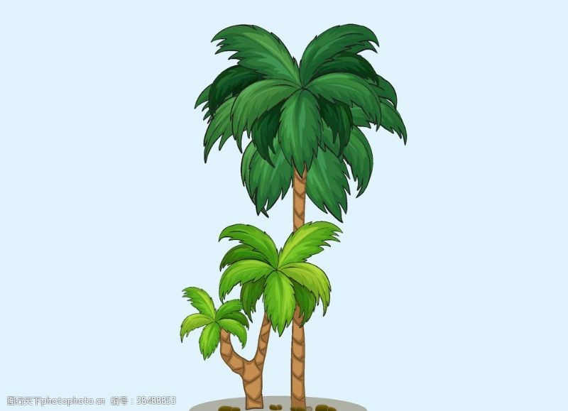智慧树椰子树卡通