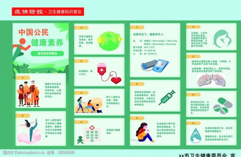 献血海报中国公民健康素养
