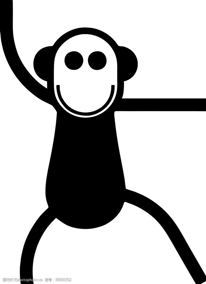 矢量卡通插画猴子图片