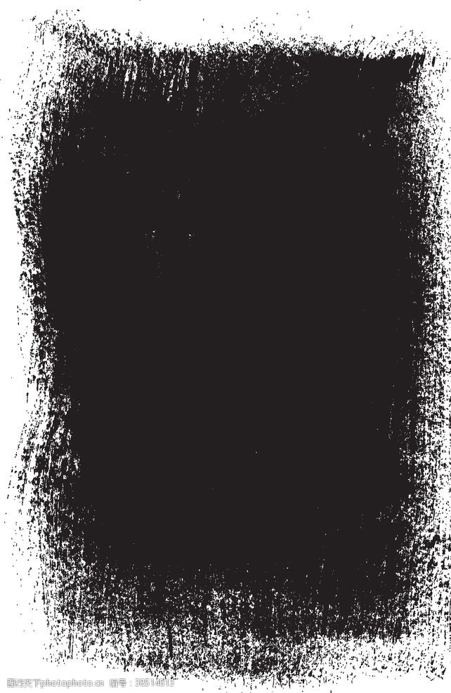 黑色笔刷边框水墨底纹背景