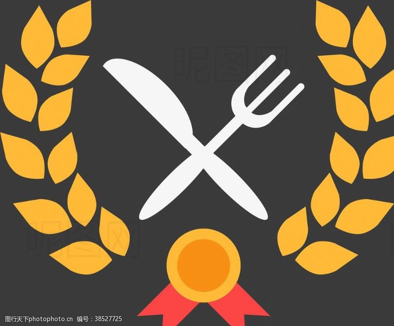 餐厅服务员餐厅标志