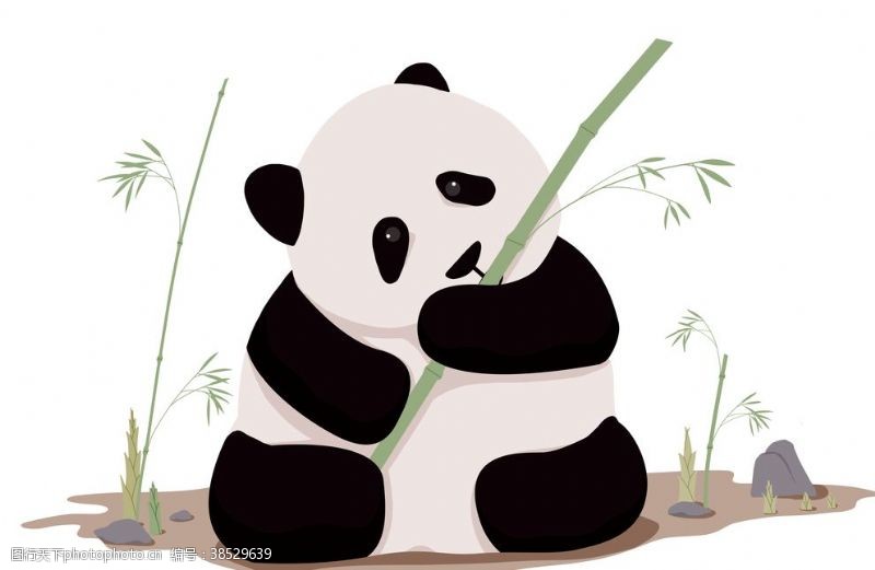 矢量卡通插画卡通熊猫