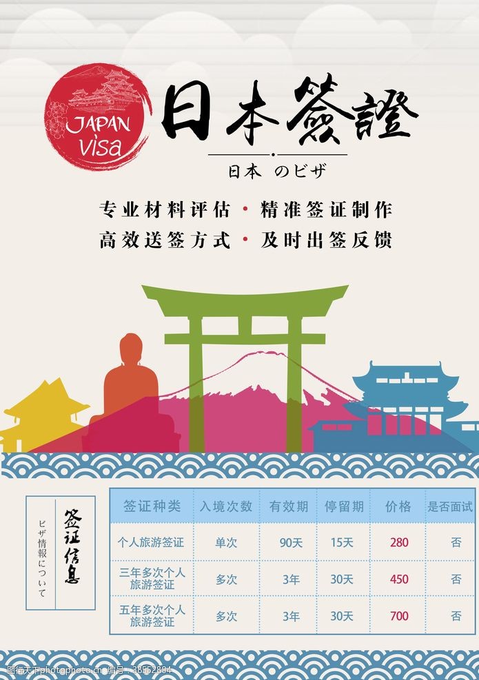 日本旅游宣传日本旅游海报