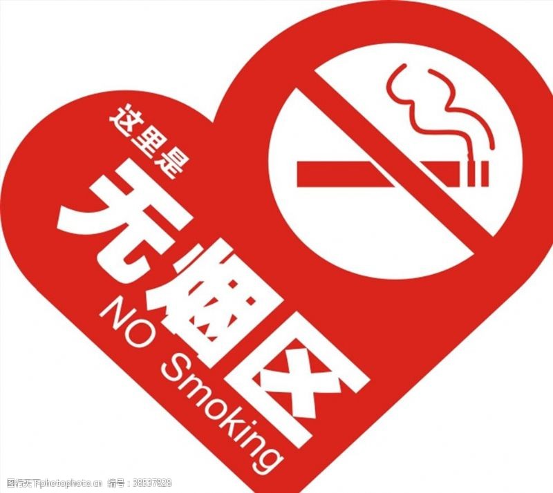 禁止吸烟控烟无烟区标识牌