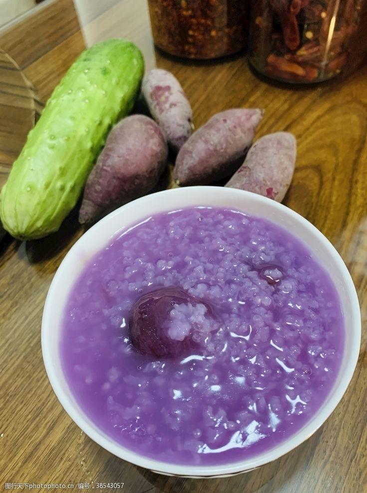 稀饭紫薯粥