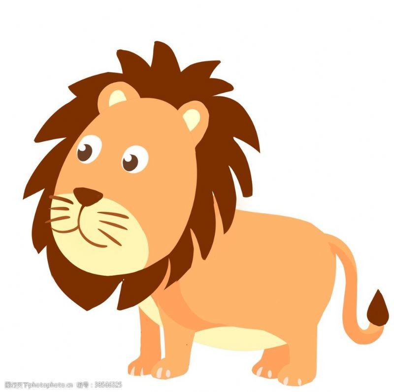 卡通非洲动物卡通狮子