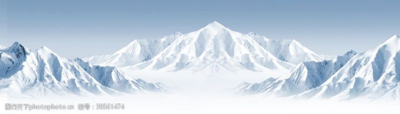 雪山冰山夏季自然生态背景素材