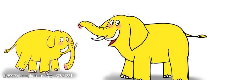 卡通非洲动物卡通大象