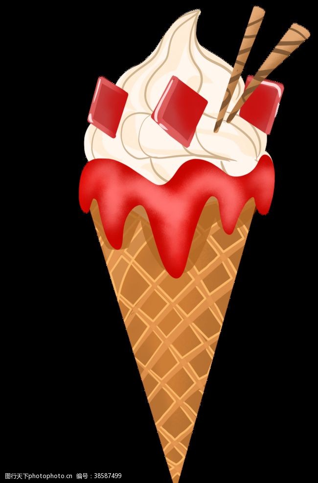 甜品易拉宝冰淇淋海报