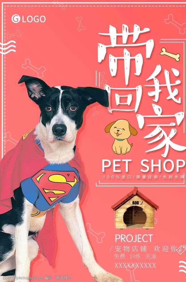 宠物店开业宠物海报