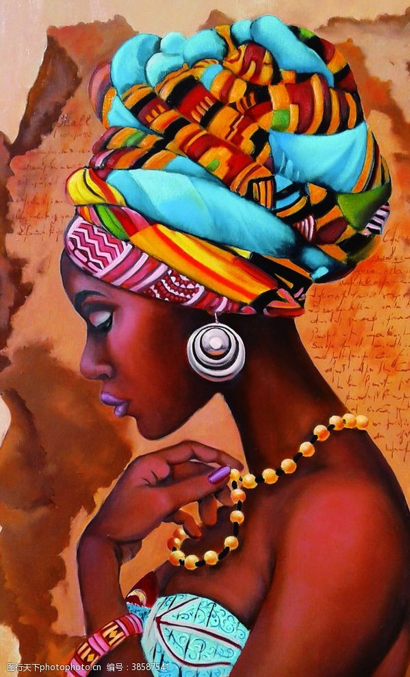 女装印花非洲女孩