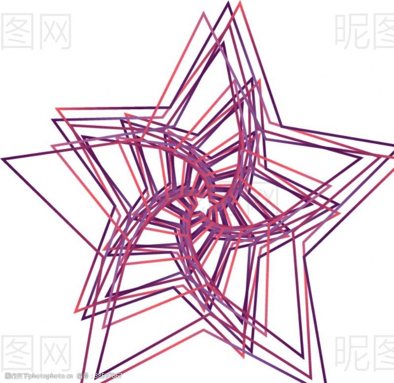三角形标志创意星型