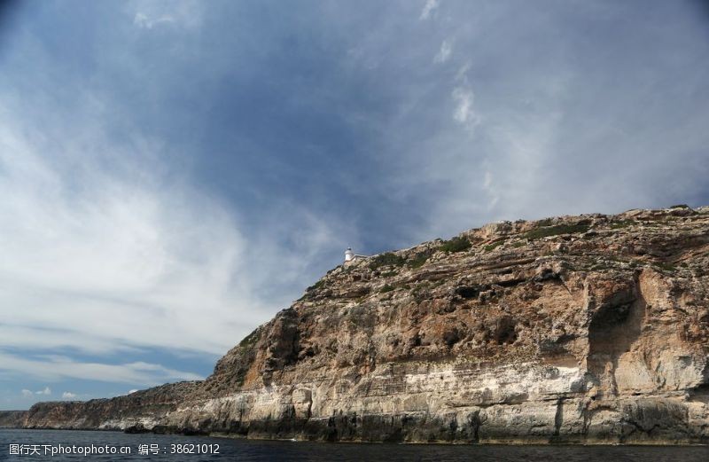 天然石海岸风景摄影图