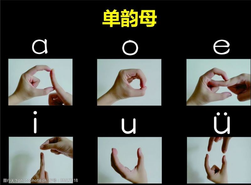 汉语拼音手指操单韵母
