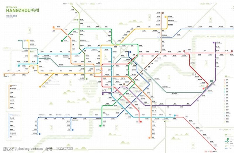 杭州市地图2022杭州地铁交通图