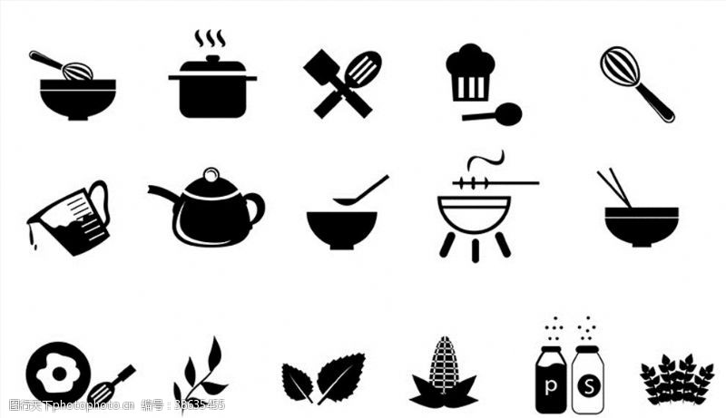 淘金币厨房工具混合图标UI标志标识标图片