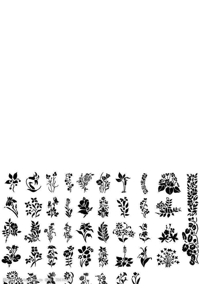 矢量香菇花卉花朵集合矢量元素图片