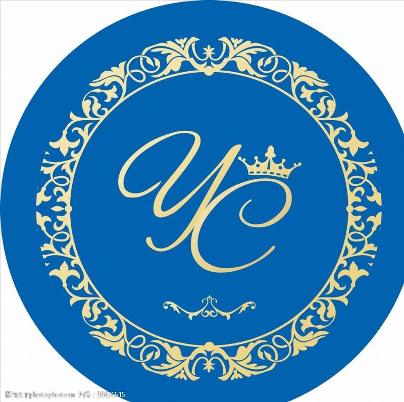 皇冠婚礼蓝色欧式圆台