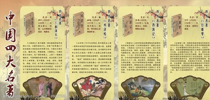 中华文化展览海报四大名著