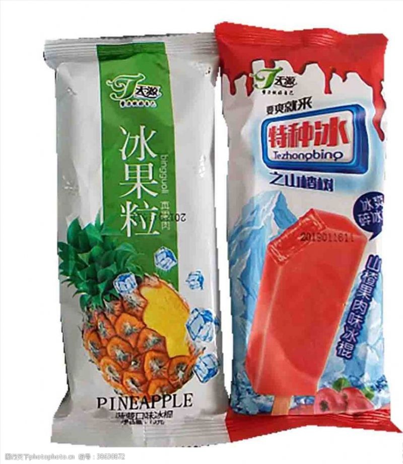 天源特种冰山楂菠萝味冰棍75g