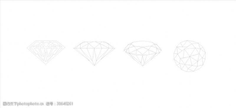 钻石切割钻石矢量图图片