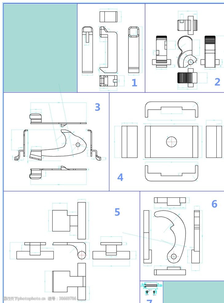 dwg654K立板焊接机部分零件图纸