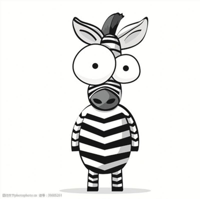 卡通印花斑马搞笑搞怪动物卡通大眼睛9C