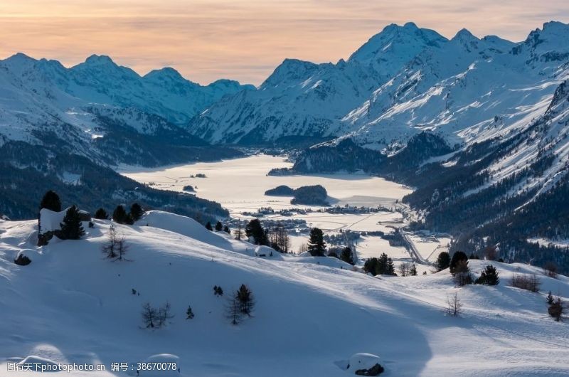 瑞士风光雪山
