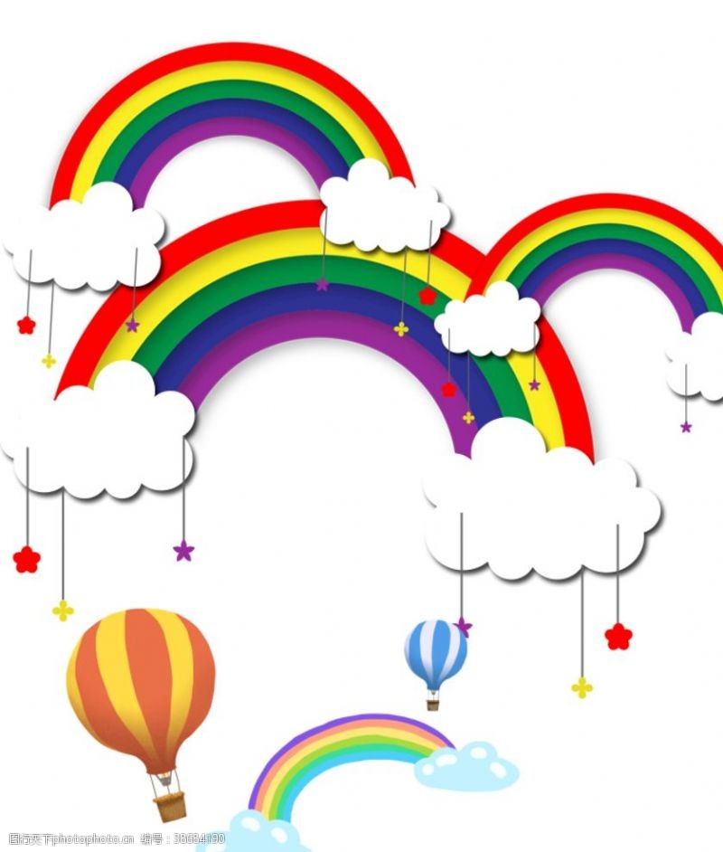 卡通彩虹图标彩虹