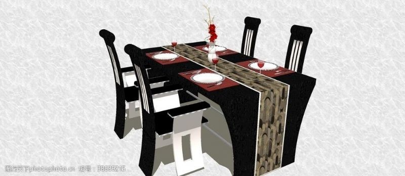 餐桌skp模型