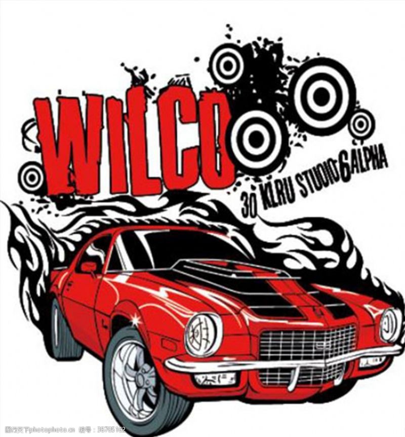 赛车手红色汽车卡通WILCC