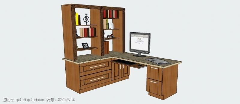 书柜skp模型
