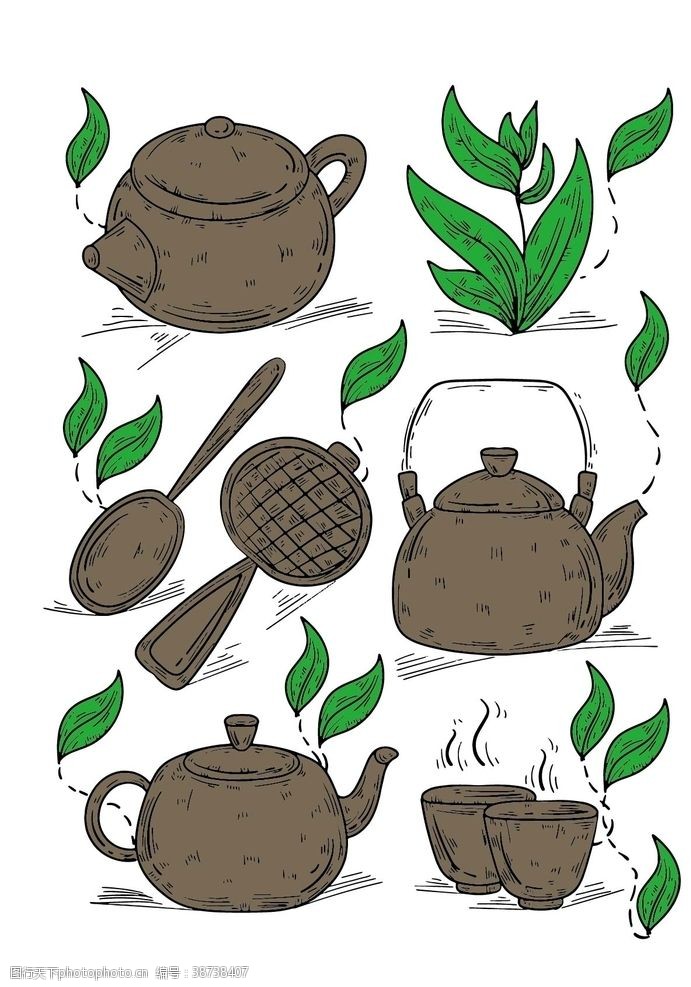古典茶文化茶壶茶叶茶道茶艺术装饰