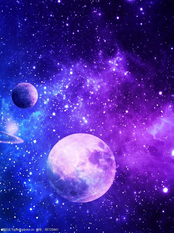 紫色展板星空宇宙